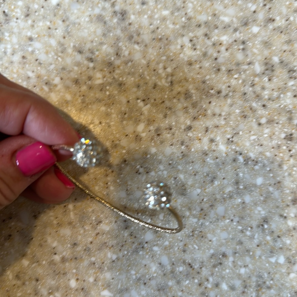 Gold and rhinestone bracelet